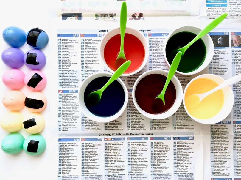 Regenbogen Straßenmalkreide Eier3