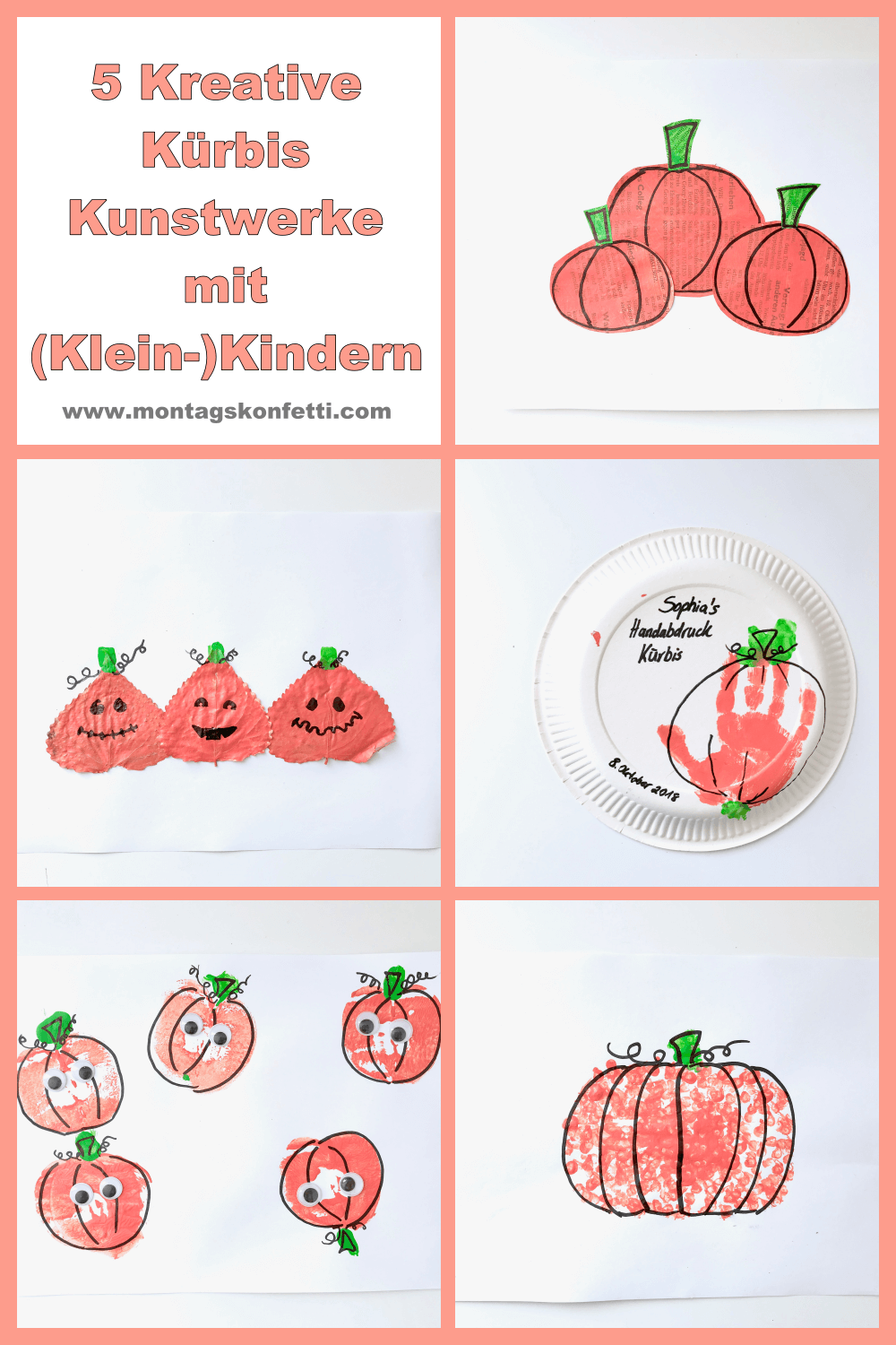 5 Kreative Kürbis Kunstwerke mit (Klein-)Kindern