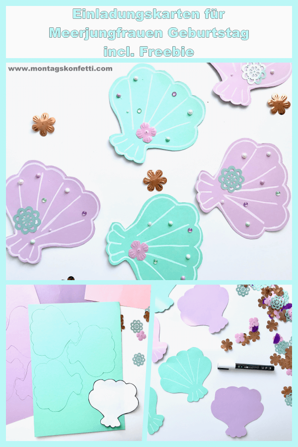 Einladungskarten Meerjungfrauengeburtstag2